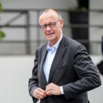 German Chancellor Friedrich Merz speaking at European security forum in Berlin